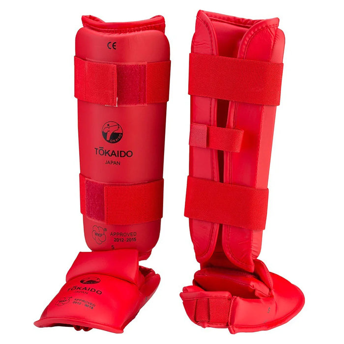 Canilleras Karate Tokaido Rojo