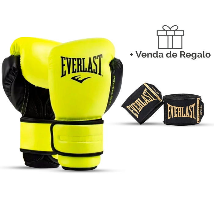 Guantes de Boxeo Everlast Powerlock + Venda de Boxeo Elite