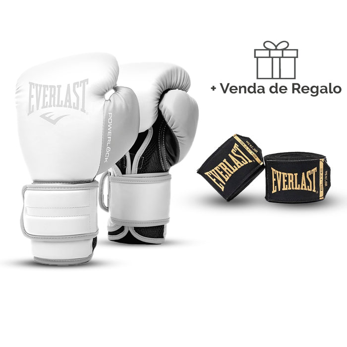 Guantes de Boxeo Everlast Powerlock + Venda de Boxeo Elite