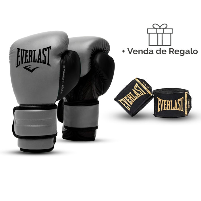 Guantes de Boxeo Everlast Powerlock + Venda de Boxeo Elite
