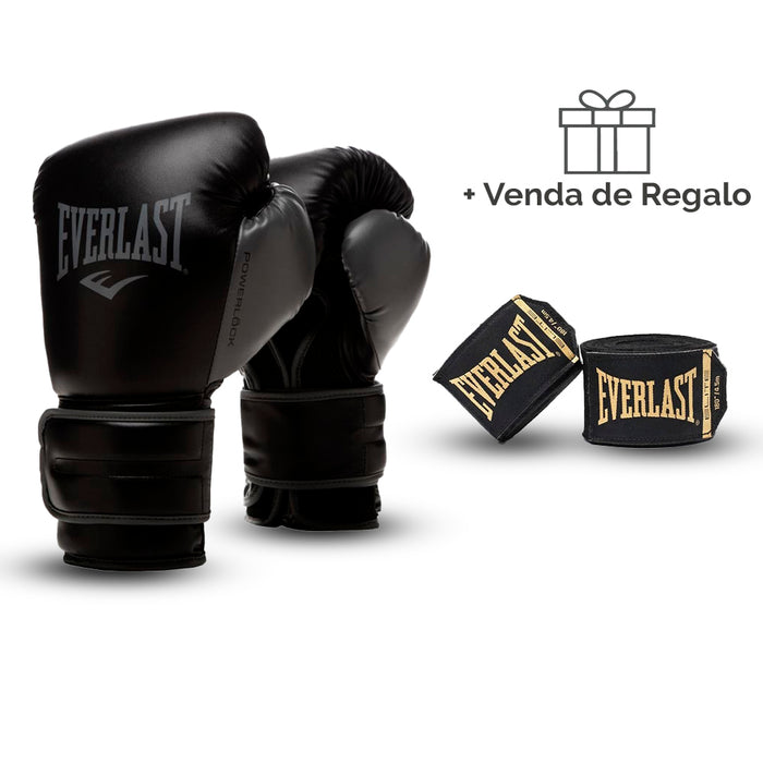Guantes de Boxeo Everlast Powerlock + Venda de Boxeo Elite