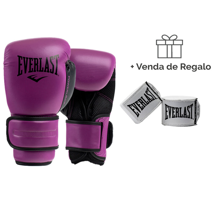 Guante y Venda De Boxeo POWERLOCK 2 PURPURA