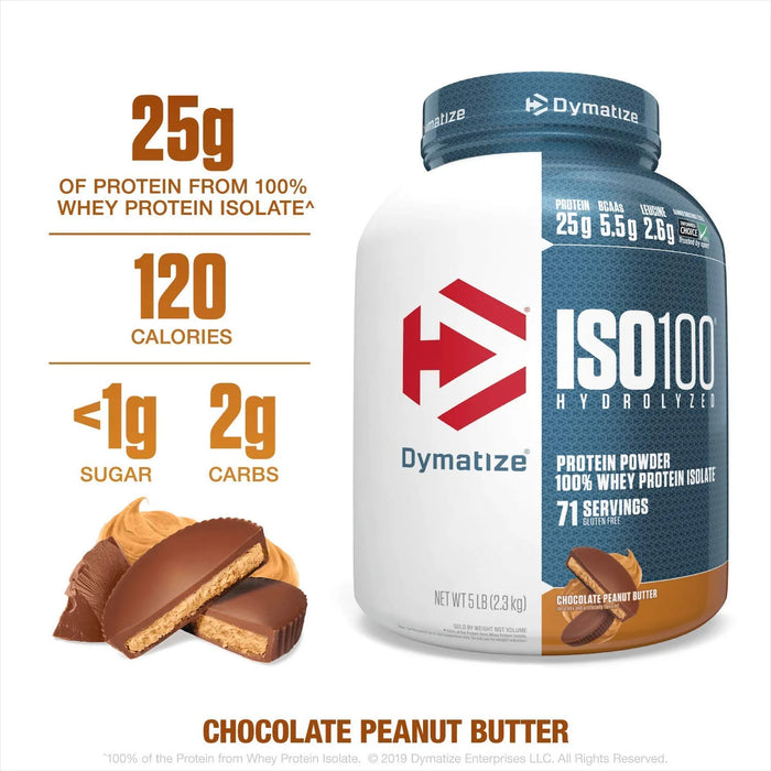 Proteína ISO 100 5Lb Dymatize Chocolate Peanut Butter