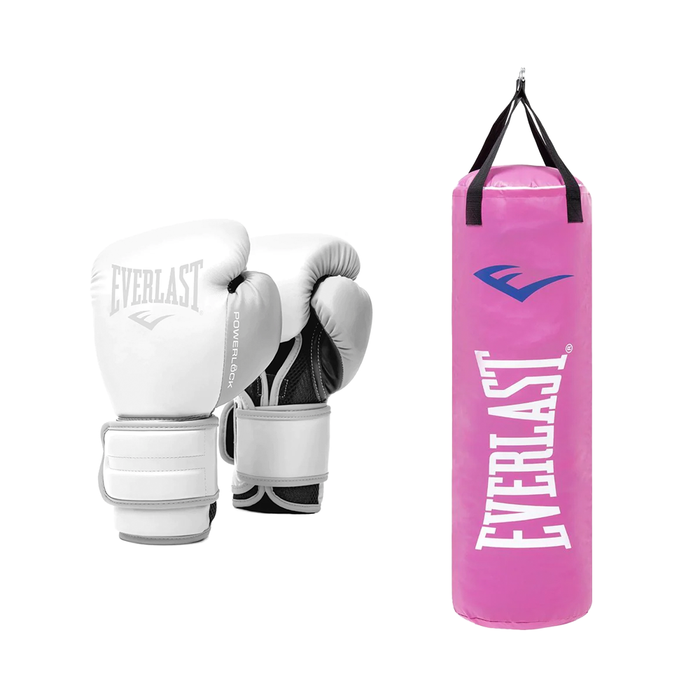 Kit de Boxeo Powerlock Saco + Guante Pink