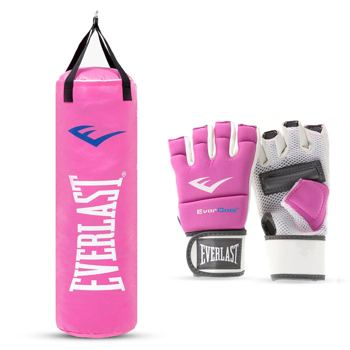 Kit de Boxeo Saco Nevatear 100 cm + Guante Entrenamiento Pink