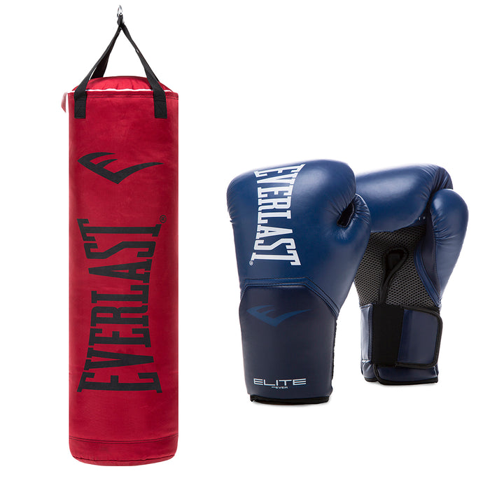 Kit Saco de Boxeo Everlast Elite Rojo