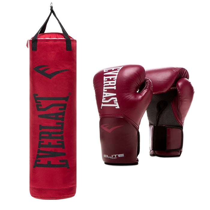 Kit Saco de Boxeo Everlast Elite Rojo