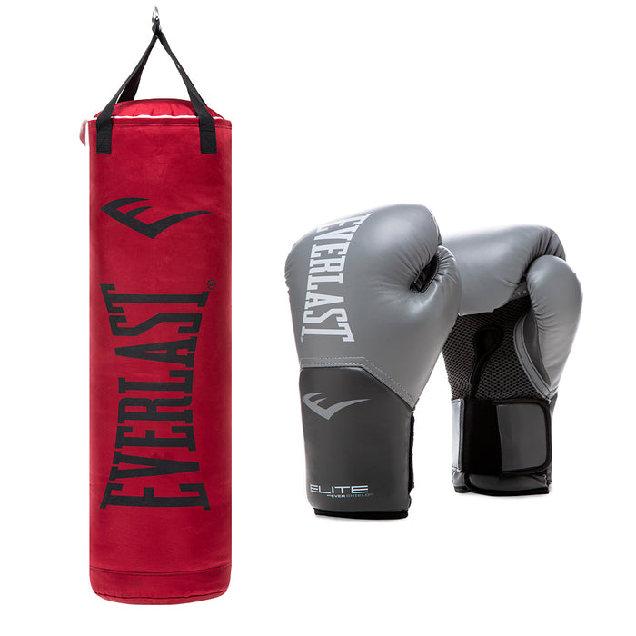 Kit Saco de Boxeo Everlast Elite Rojo