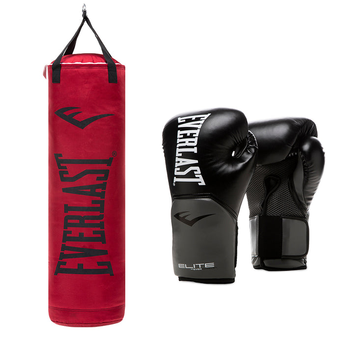 Kit Saco de Boxeo Everlast Elite Rojo