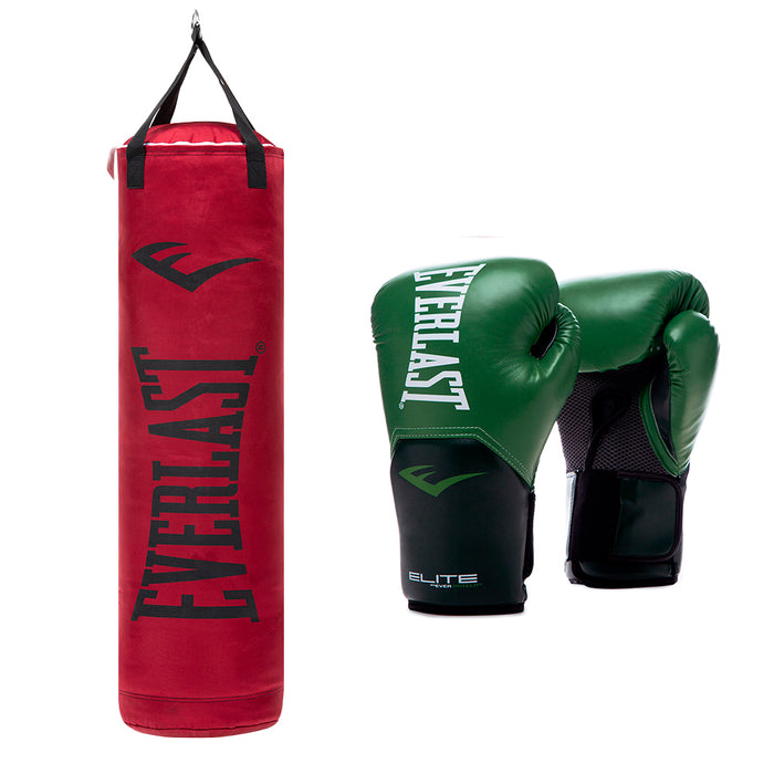 Kit Saco de Boxeo Everlast Elite Rojo