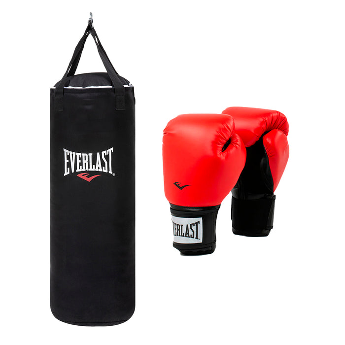 Kit Saco de Boxeo Everlast 80cm + Guantes Prostyle 2