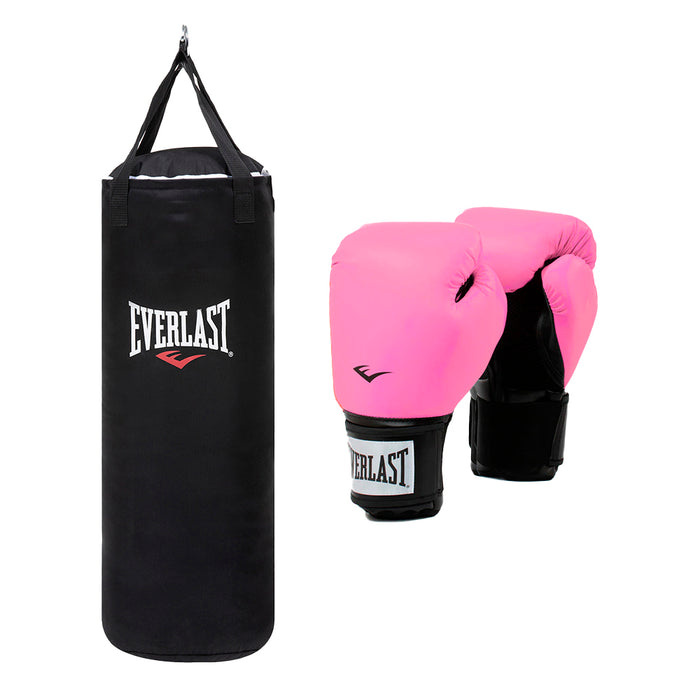 Kit Saco de Boxeo Everlast 80cm + Guantes Prostyle 2