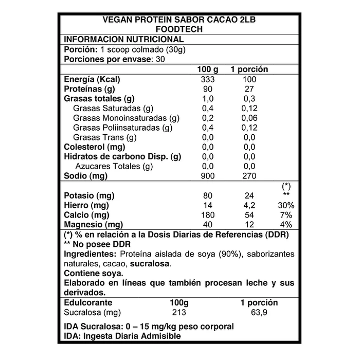 Proteina Vegana Vegan Protein Foodtech 2lb