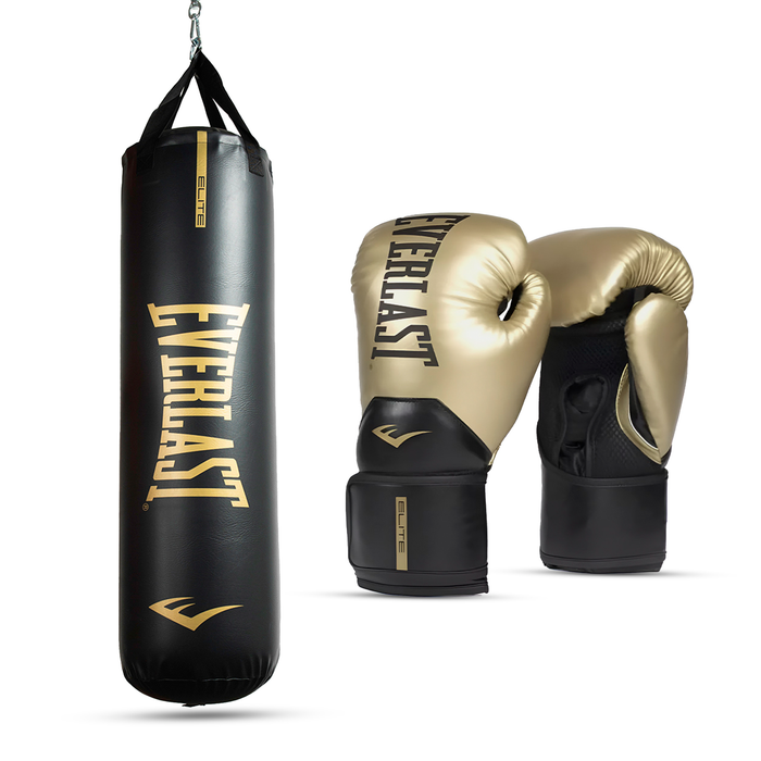 Kit Saco de Boxeo Everlast + Guantes Everlast Elite
