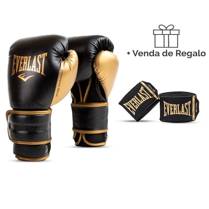 Guantes de Boxeo Everlast Powerlock + Venda de Boxeo Elite