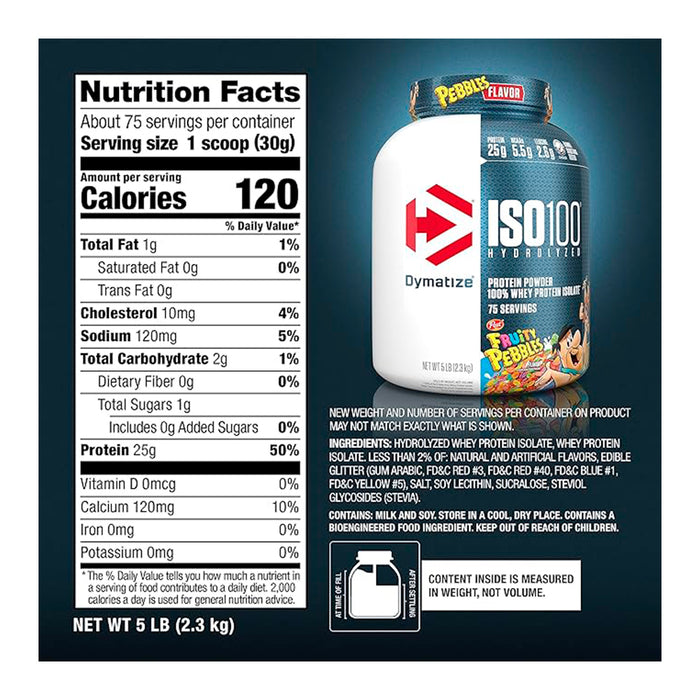 Proteína ISO 100 Dymatize Fruity Pebbles 5 Lb