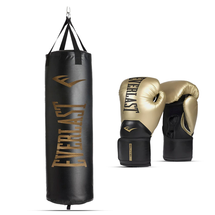 Kit de Boxeo Elite Saco 100cm + Guante Everlast