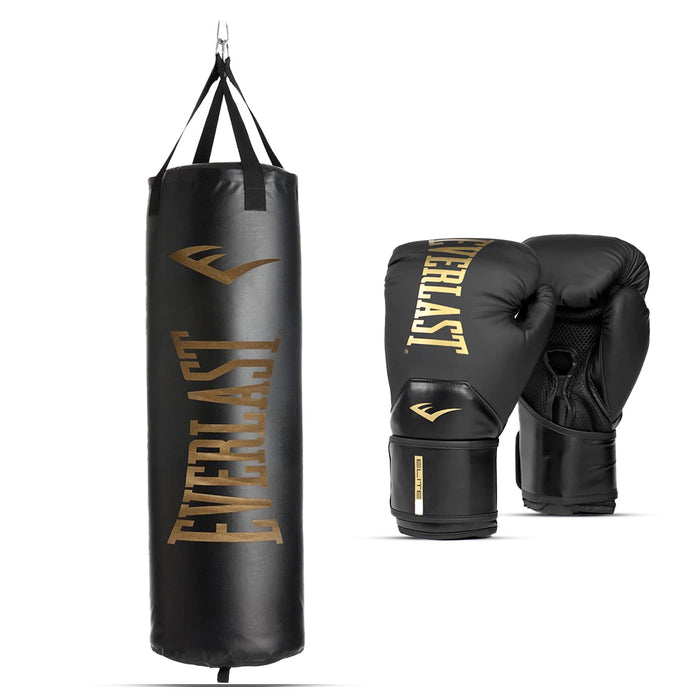 Kit de Boxeo Elite Saco 100cm + Guante Everlast