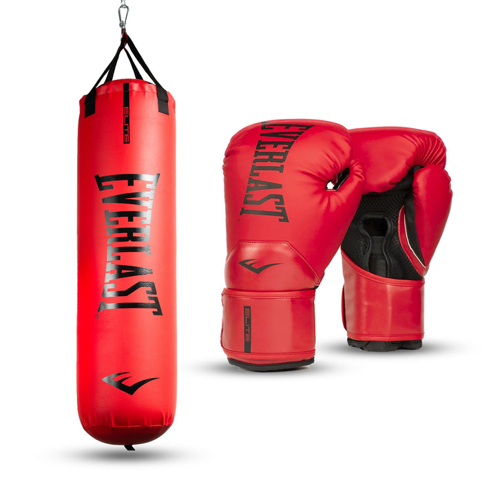 Kit Saco de Boxeo Everlast + Guantes Everlast Elite