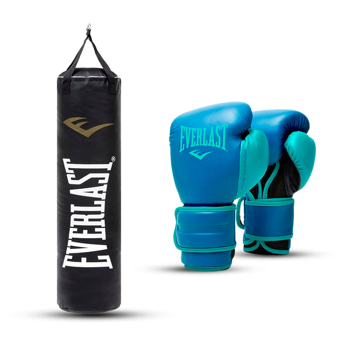 Kit Saco de Boxeo Everlast + Guante de boxeo Powerlock