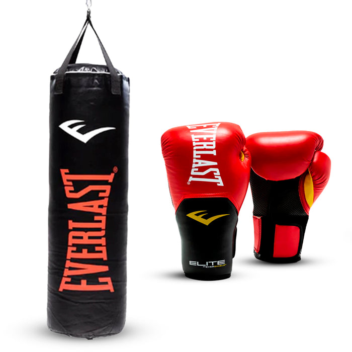 Kit de Boxeo Everlast Saco + Guantes Everlast Elite