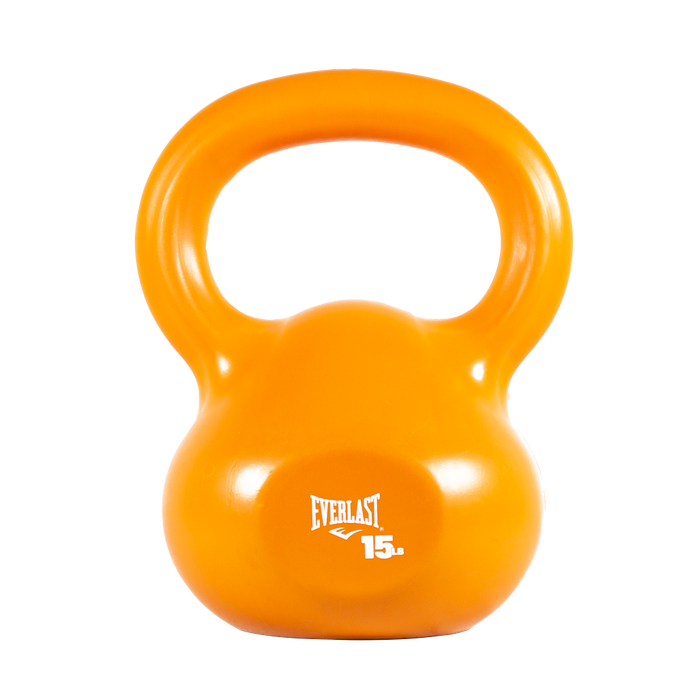 KETTLEBELL PVC 15LB NARANJO EVERLAST