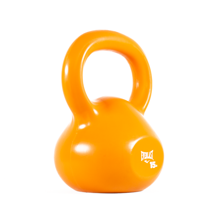 KETTLEBELL PVC 15LB NARANJO EVERLAST